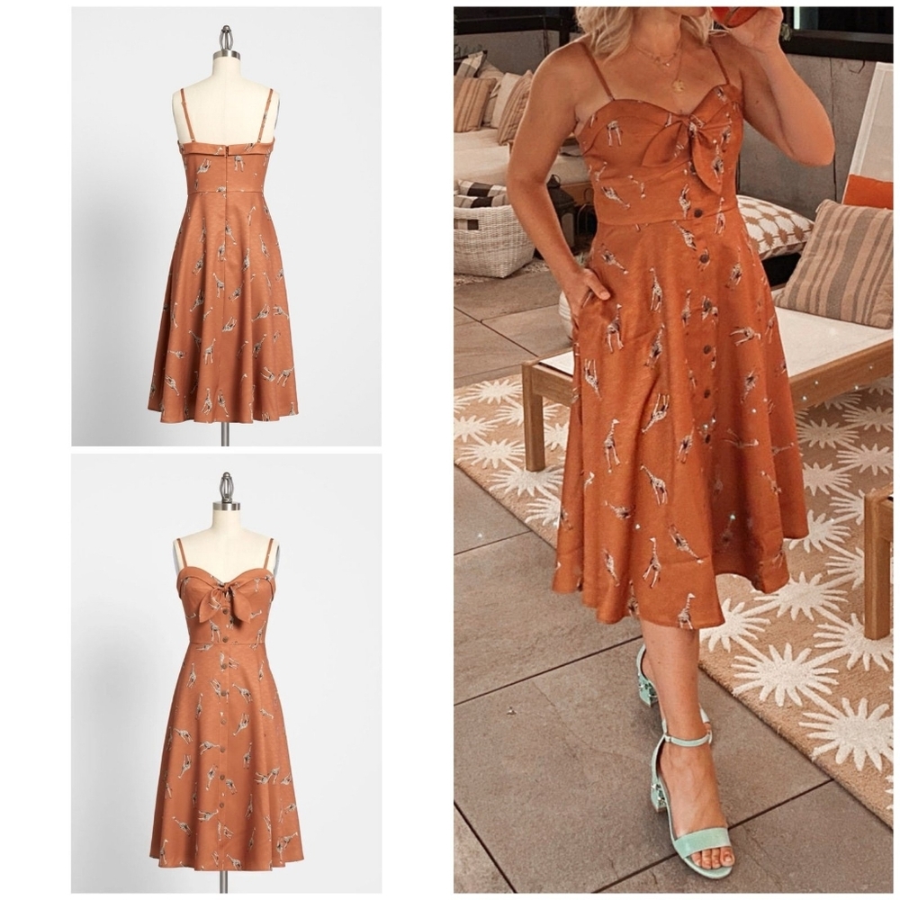 Hutch Anthropologie Giraffe Print Dress
